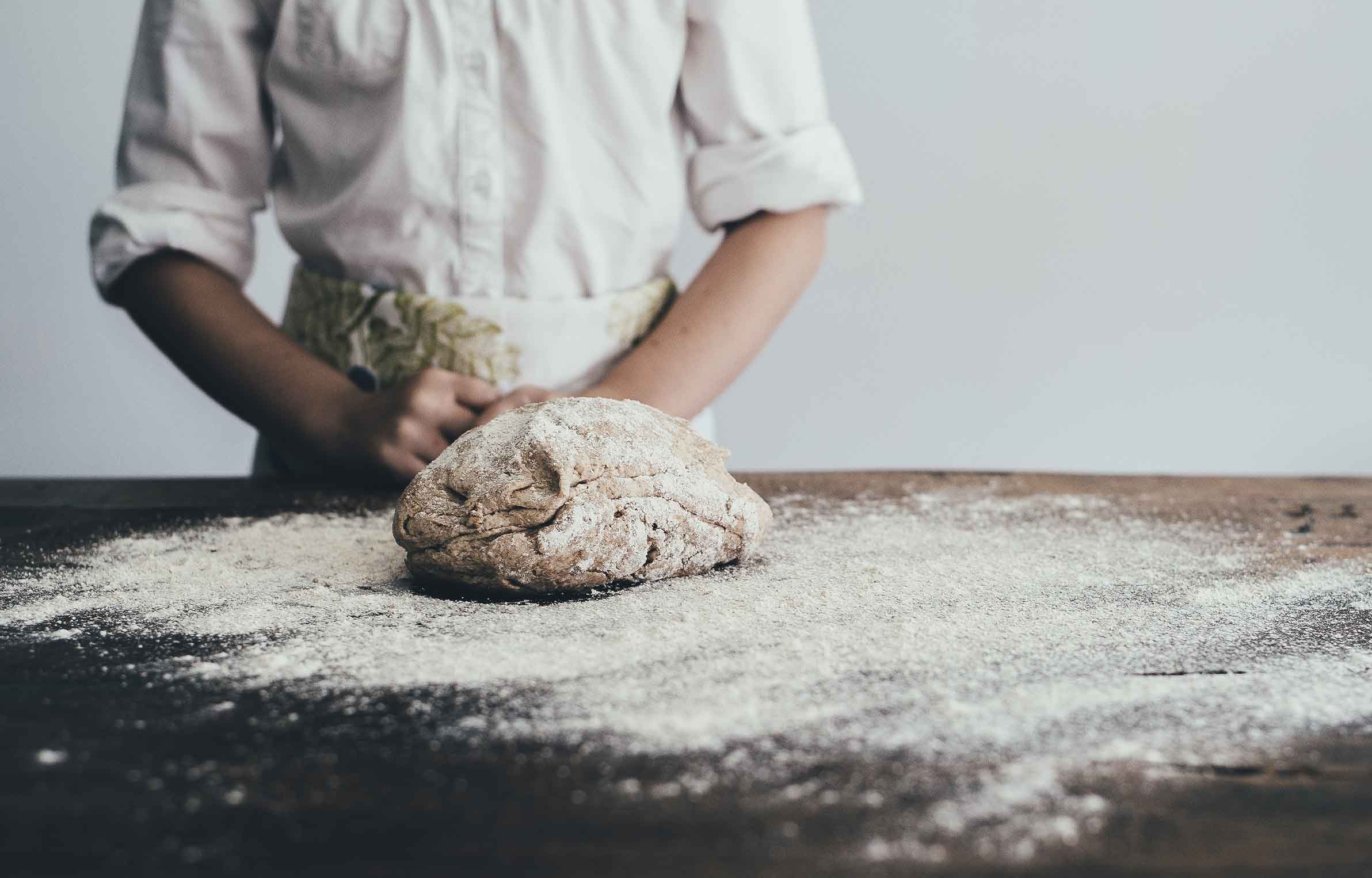 Dough on Floured Table Dough on Floured Table